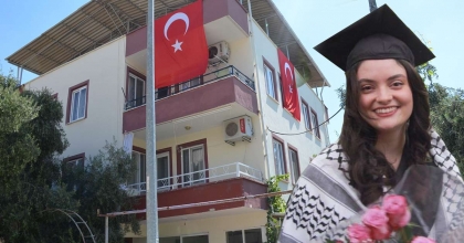 İSRAİL'İN KATLETTİĞİ AYŞENUR'UN ATA EVİ TÜRK BAYRAKLARIYLA DONATILDI