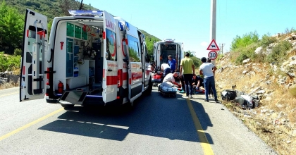 MUĞLA MENTEŞE'DE TRAFİK KAZASI: 2 YARALI