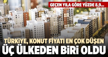 TÜRKİYE, KONUT FİYATI EN ÇOK DÜŞEN ÜÇ ÜLKEDEN BİRİ OLDU