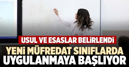 YENİ MÜFREDAT SINIFLARDA UYGULANMAYA BAŞLIYOR