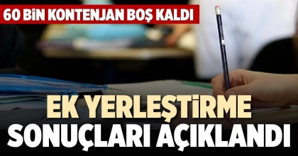 EK YERLEŞTİRME SONUÇLARI AÇIKLANDI