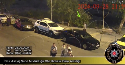 'ÇAY KAŞIĞI' İLE OTOMOBİL ÇALDI