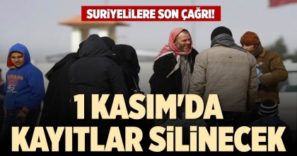 1 KASIM'DA KAYITLAR SİLİNECEK