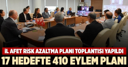 17 HEDEFTE 410 EYLEM PLANI
