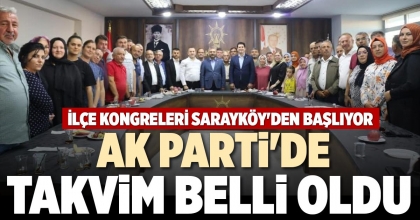  AK PARTİ'DE TAKVİM BELLİ OLDU
