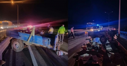 AFYONKARAHİSAR'DA TRAFİK KAZASI, 1 ÖLÜ 2 YARALI