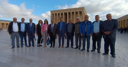 MANİSALI MUHTARLAR ANITKABİR'DEKİ TÖRENLERE KATILDI