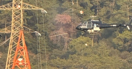 MARMARİS'TE YÜKSEK GERİLİM HATLARINA HELİKOPTERLİ BAKIM  