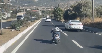 MİLAS’TA TRAFİKTE TEHLİKELİ ANLAR