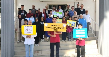 SARAYKÖY'ÜN GENÇ LİSELİLERİNDEN FARKINDALIK YÜRÜYÜŞÜ