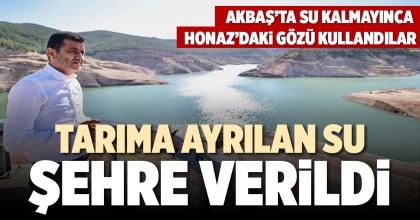 TARIMA AYRILAN SU ŞEHRE VERİLDİ