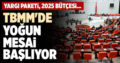 TBMM'DE YOĞUN MESAİ BAŞLIYOR