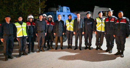 VALİ AKTAŞ JANDARMA UYGULAMA NOKTASINI ZİYARET ETTİ