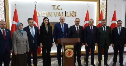 VALİ CANBOLAT, TBMM BAŞKANI KURTULMUŞ'U AĞIRLADI