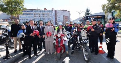 VALİ YİĞİTBAŞI, KASK KULLANIMINA DİKKAT ÇEKTİ