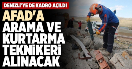 AFAD'A ARAMA VE KURTARMA TEKNİKERİ ALINACAK