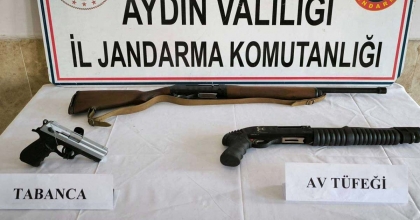 AYDIN'DA 12 ADET RUHSATSIZ TABANCA GEÇİRİLDİ