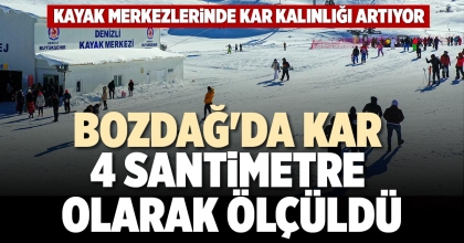 BOZDAĞ'DA KAR 4 SANTİMETRE OLARAK ÖLÇÜLDÜ