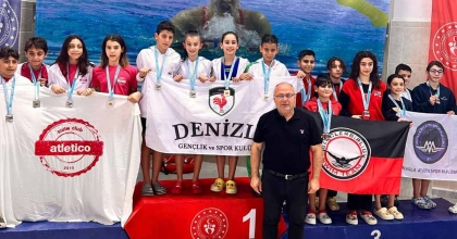 DENİZLİLİ YÜZÜCÜLER AFYON'DAN ZAFERLE DÖNDÜ