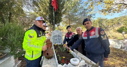 JANDARMA ÇİNE’DEKİ ŞEHİT AİLESİNİ UNUTMADI