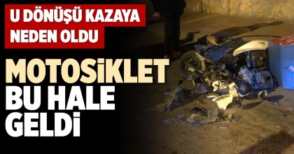 MOTOSİKLET BU HALE GELDİ