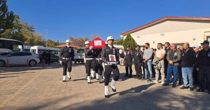 MUĞLA'DA HAYATINI KAYBEDEN POLİS MEMURU İÇİN TÖREN DÜZENLENDİ