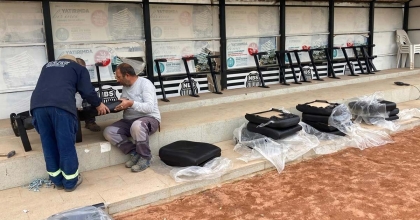 NAZİLLİ ŞEHİR STADYUMU'NDA YENİLEME ÇALIŞMASI