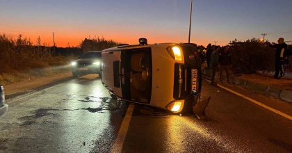 TAKLA ATAN ARAÇTAN BURNU BİLE KANAMADAN ÇIKTI