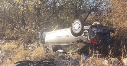 TAVŞANLI'DA OTOMOBİL TAKLA ATTI: 1 YARALI