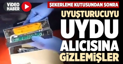 UYUŞTURUCUYU UYDU ALICISINA GİZLEMİŞLER