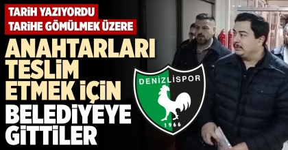 ANAHTARLARI TESLİM ETMEK İÇİN BELEDİYEYE GİTTİLER