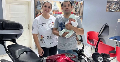 AYDINLI ÇİFT, BEBEKLERİNE HONDA ADINI VERDİ