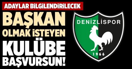 BAŞKAN OLMAK İSTEYEN KULÜBE BAŞVURSUN!