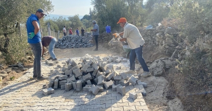 BOZDOĞAN’DA 8 AYDA 33 BİN METREKARE TAŞ DÖŞEME ÇALIŞMASI TAMAMLANDI