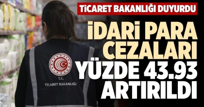 İDARİ PARA CEZALARI YÜZDE 43.93 ARTIRILDI