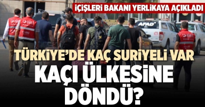 TÜRKİYE’DE KAÇ SURİYELİ VAR KAÇI ÜLKESİNE DÖNDÜ?