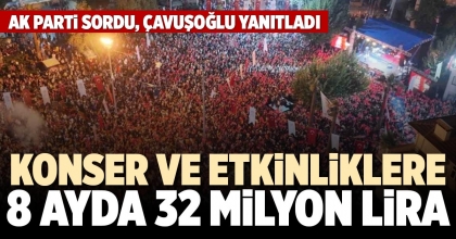 KONSER VE ETKİNLİKLERE 8 AYDA 32 MİLYON LİRA