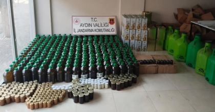 LİTRELERCE SAHTE ÜRÜN PİYASAYA SÜRÜLEMEDEN YAKALANDI