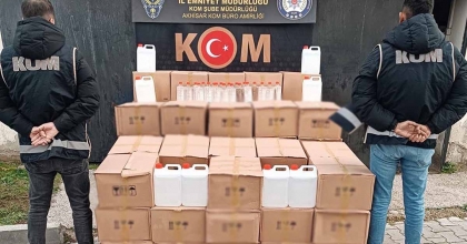 MANİSA'NIN 8 İLÇESİNDE EŞ ZAMANLI KAÇAK ALKOL OPERASYONU  