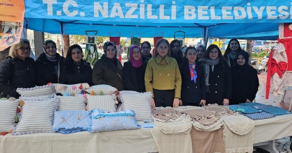 NAZİLLİ’DE KURSİYERLERİN SERGİSİ BÜYÜK İLGİ GÖRDÜ