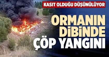 ORMANIN DİBİNDE ÇÖP YANGINI