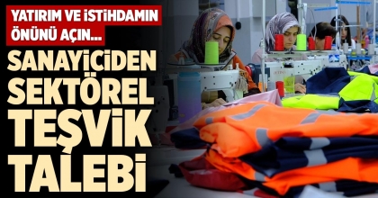 SANAYİCİDEN SEKTÖREL TEŞVİK TALEBİ