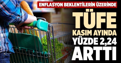 TÜFE KASIM AYINDA YÜZDE 2,24 ARTTI
