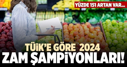 TÜİK’E GÖRE  2024 ZAM ŞAMPİYONLARI!