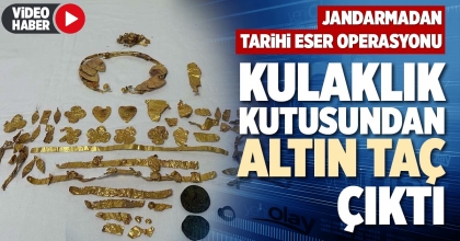 KULAKLIK KUTUSUNDAN ALTIN TAÇ ÇIKTI