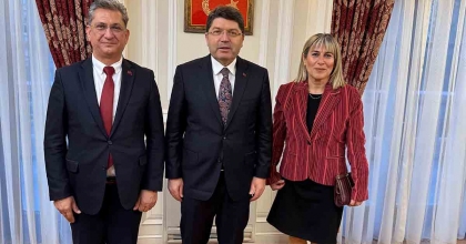 AK PARTİ MUĞLA İL BAŞKANI LAÇİN, ADALET BAKANI TUNÇ'U ZİYARET ETTİ