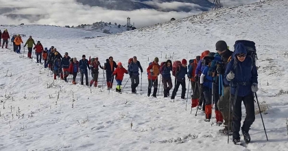 AYDINLI DAĞCILAR SARIKAMIŞ ŞEHİTLERİ İÇİN TIRMANDI