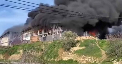 BOZDOĞAN'DA İŞ YERİ YANGINI