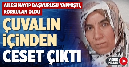 ÇUVALIN İÇİNDEN CESET ÇIKTI