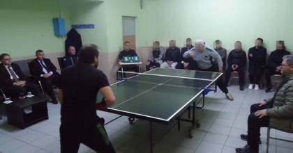 CEZAEVİNDE MASA TENİSİ TURNUVASI HEYECANI YAŞANDI